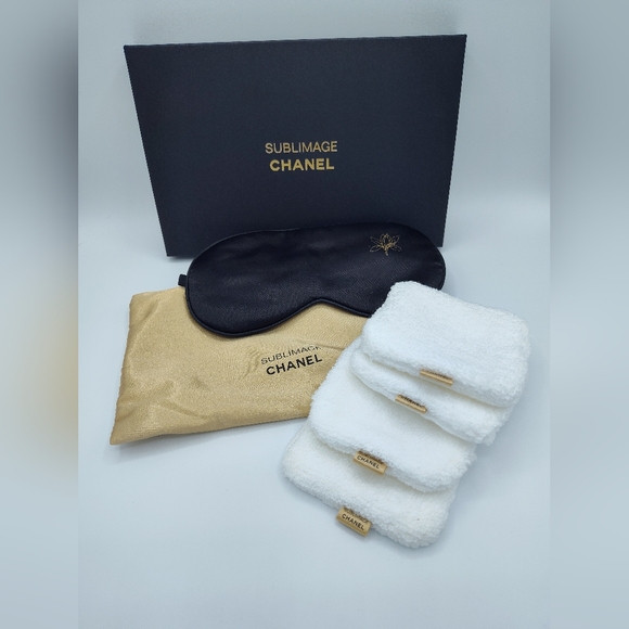 CHANEL Accessories - CHANEL Sublimage 2022 VIP Set Eye Mask & Cotton Pads w/Pouch Limited Edition NIB
